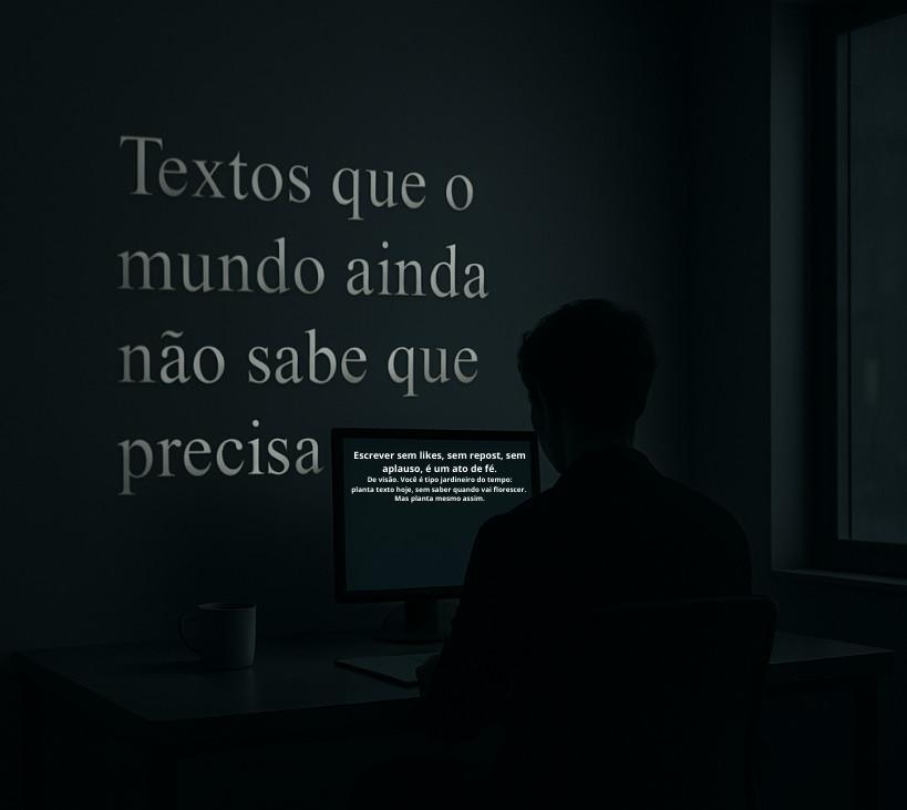 Para quem escreve no silêncio